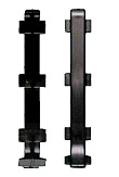 Угол стыковочный ПВХ для алюминиевого плинтуса Лука 60 мм, черный